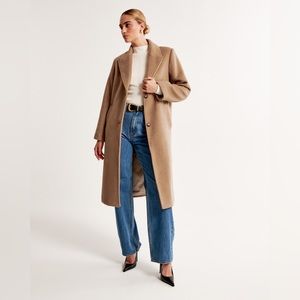 NWT Abercrombie Women’s Wool-Blend Topcoat. Size L